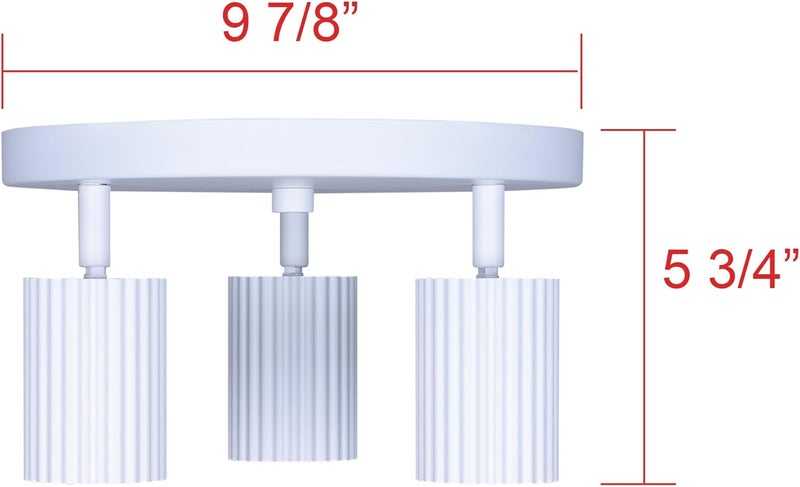 Canarm Rexton 3-Light Ceiling or Wall Track Light Matte White Adjustable Modern Fixture Easy Connect Installation 10 Inch Wide for Kitchen, Hallway or Living Room - Image 4